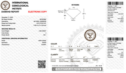 0.36 Carat Kite Shape Loose Natural Diamond