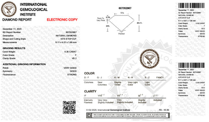 0.35 Carat Kite Shape Loose Natural Diamond