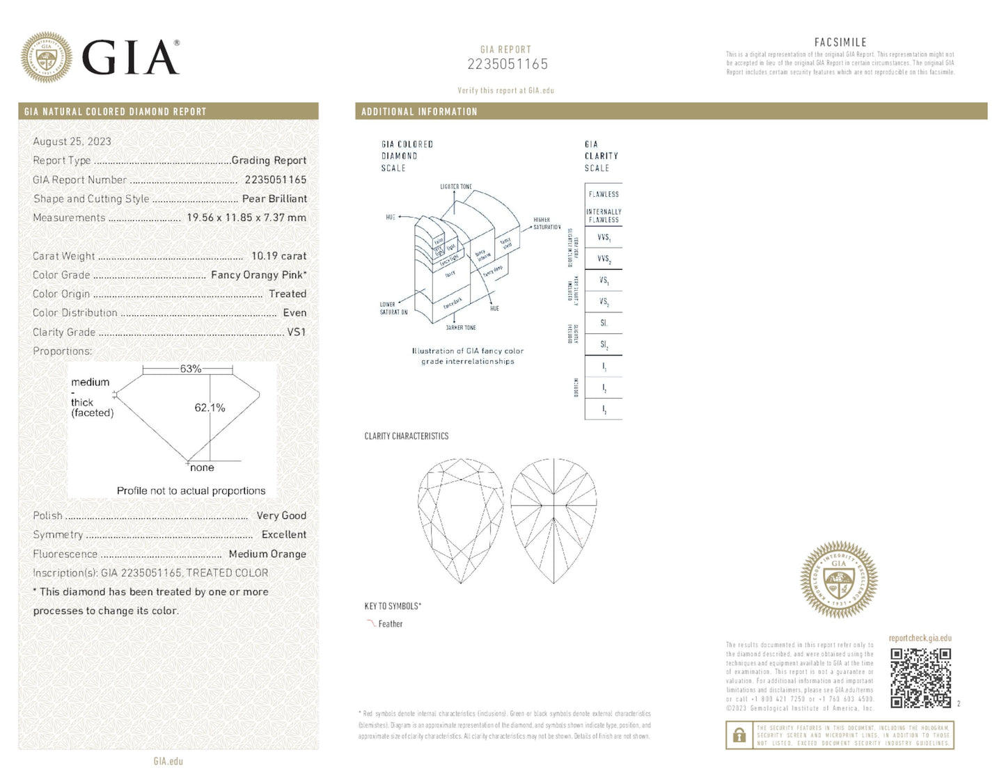 20.20ct Fancy Vivid Pink Pearshape Earrings (Treated Color)Natural Diamonds