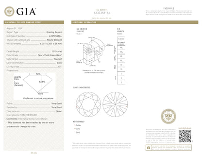 18K White Gold Stud Earrings With 2.11 Carat Fancy Coloured Diamond