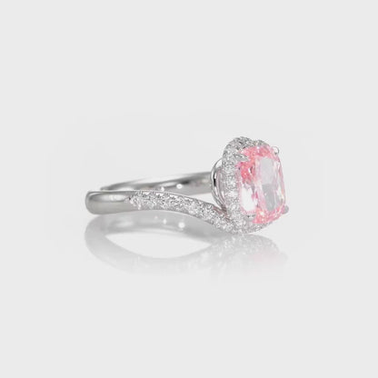 18K White Gold Statement Ring With 2.03 Carat Fancy Coloured Diamond