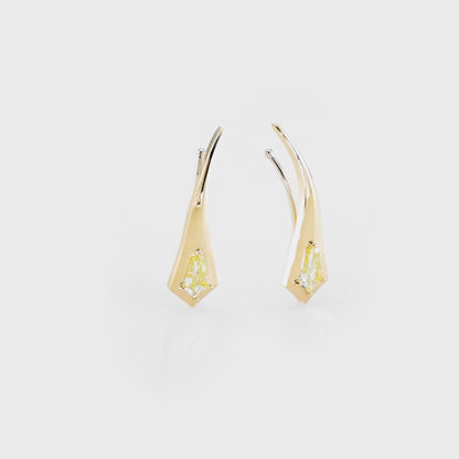 18K Yellow Gold Stud Earrings With 0.54 Total Carat Weight Natural Diamond