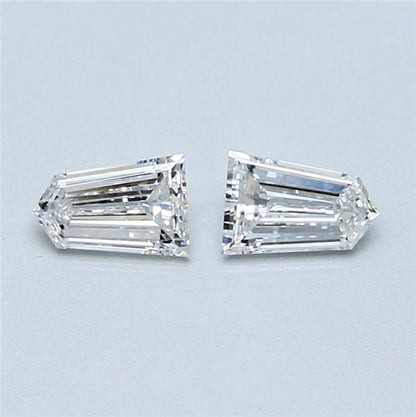 0.60 TCW Pair of Tapered Bullet Shape Natural Loose Diamonds