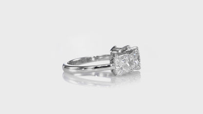 18K White Gold Statement Ring With 4.52 TCW Natural Diamonds