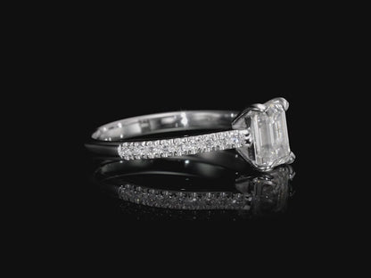 18K White Gold Engagement Ring With 2.14 TCW Natural Diamonds