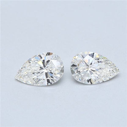 1.13 TCW Pair of Pear Shape Natural Loose Diamonds
