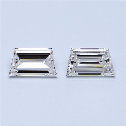 1.40 TCW Pair of Trapezoid Natural Loose Diamond