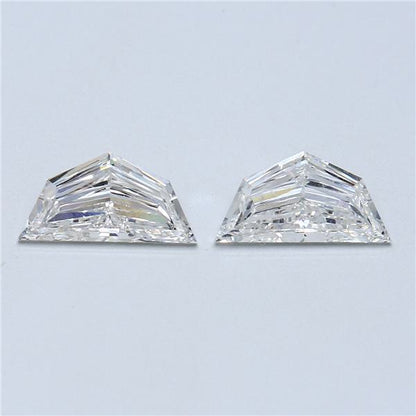 1.28 TCW Pair of Epaulette Shape Natural Loose Diamonds