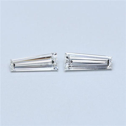 0.65 TCW Pair of Tapered Baguette Natural Loose Diamond