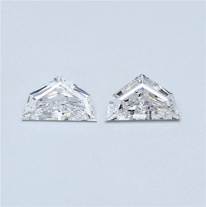 0.89 TCW Pair of Epaulette Shape Natural Loose Diamonds