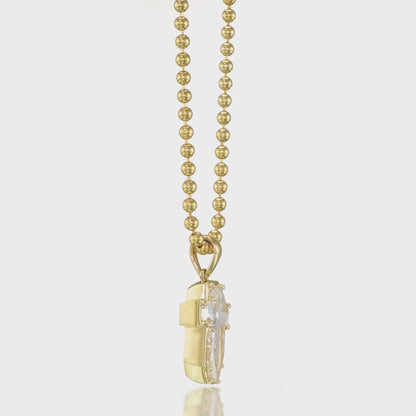 18K Yellow Gold Cross Pendant With 2.28 TCW Natural Diamond