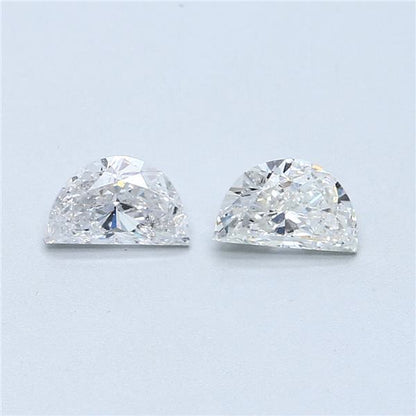 1.04 TCW Pair of Half Moon Cut Natural Loose Diamond