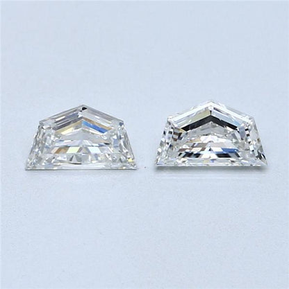 0.77 TCW Pair of Epaulette Cut Natural Loose Diamond