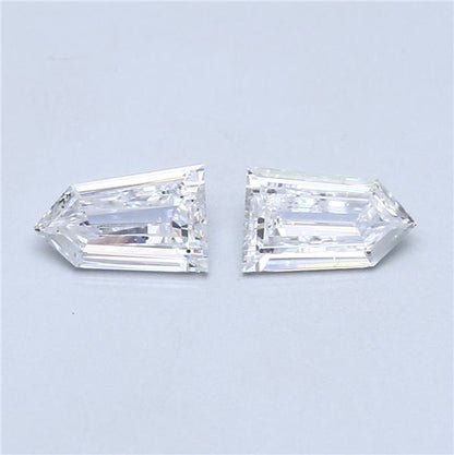 1.12 TCW Pair of Tapered Bullet Shape Natural Loose Diamonds
