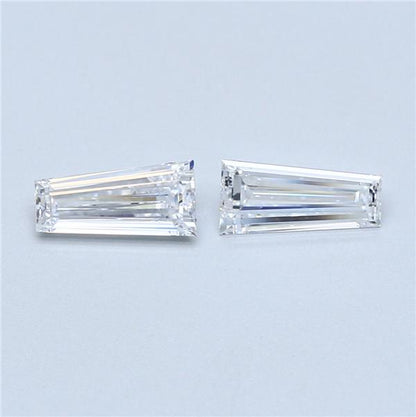 0.95 TCW Pair of Tapered Baguette Natural Loose Diamond