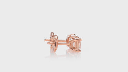 18K Rose Gold Stud Earrings With 1.84 TCW Natural Diamond