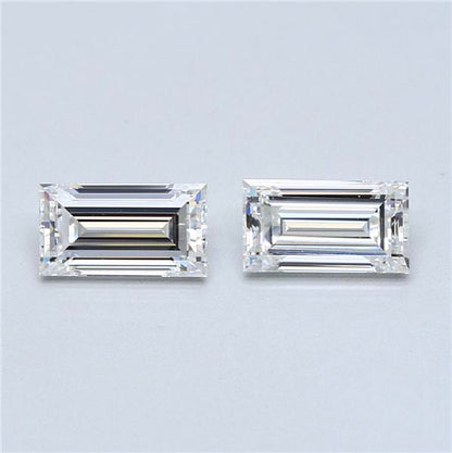 1.57 TCW Pair of Baguette Cut Natural Loose Diamond