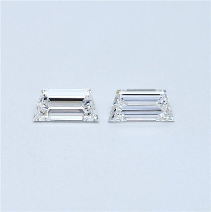 0.58 TCW Pair of Trapeze Cut Natural Loose Diamond